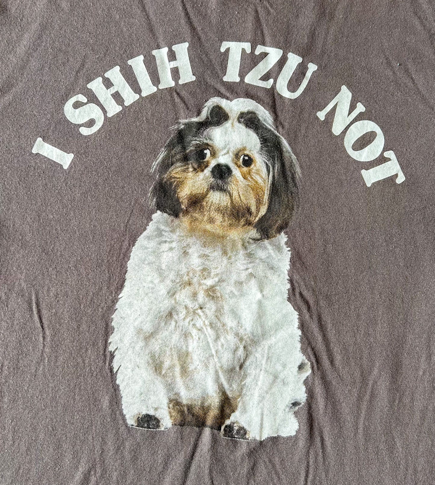 Funny Vintage Dog I Shih Tzu Not Tee Large