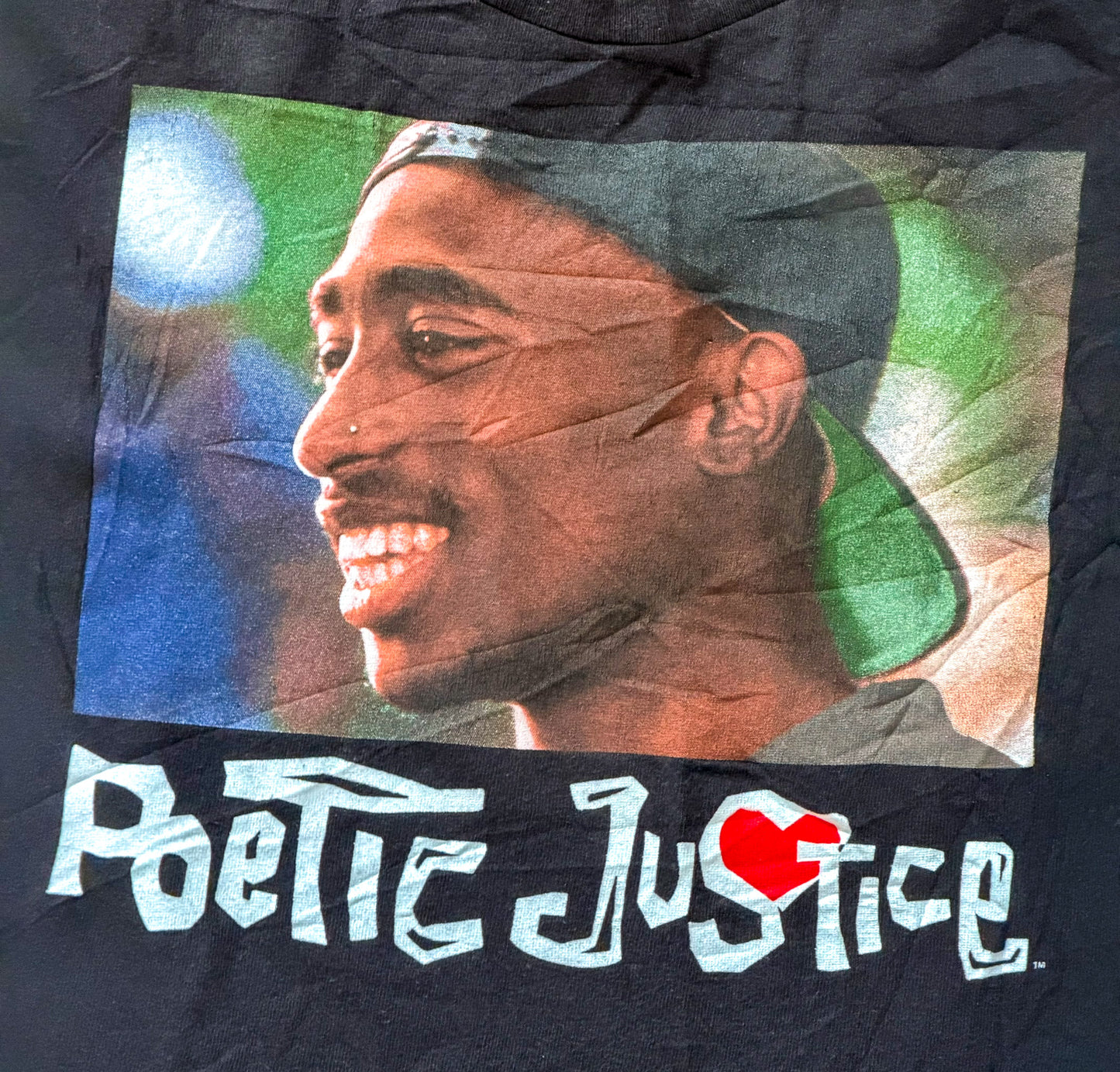 Vintage Poetic Justice Tupac Shakur Graphic T-Shirt | 90s Movie Tee | Retro Hip-Hop Streetwear, Size-3XL