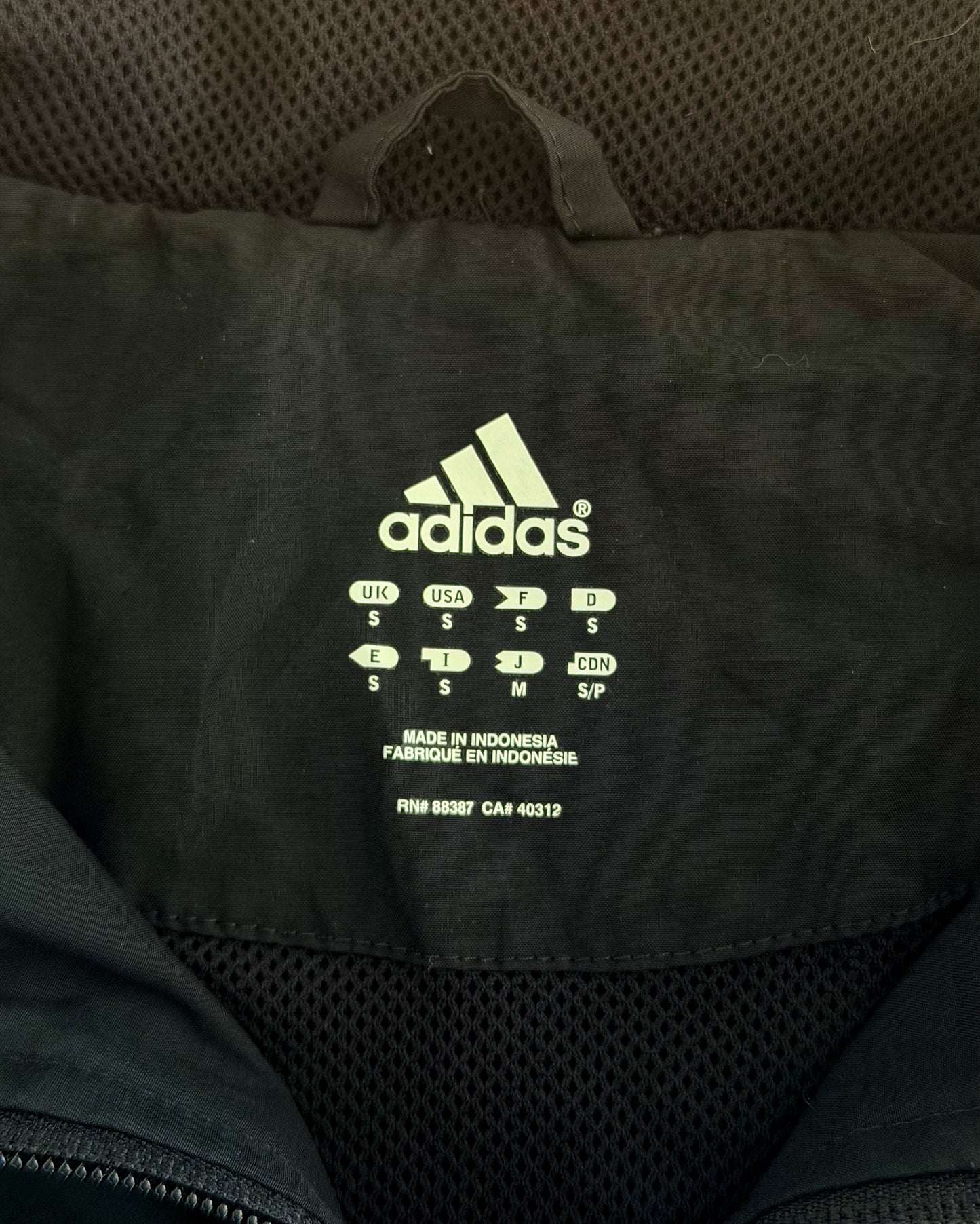 Adidas 2000s Red Panel and Black Windbreaker Jacket, Small