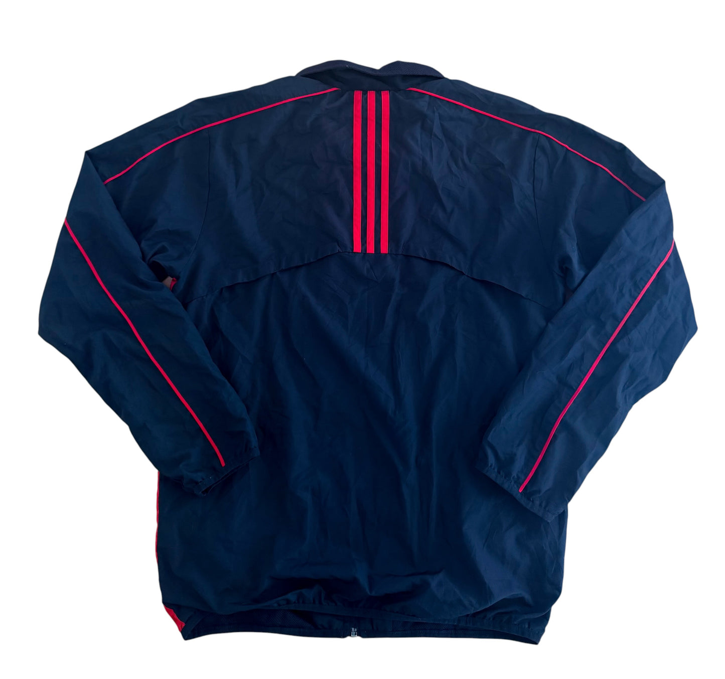 Adidas 2000s Red Panel and Black Windbreaker Jacket, Small