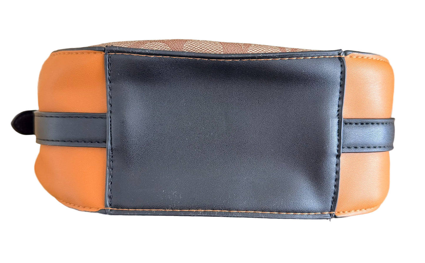 Coach Signature Jacquard Demi Shoulder Bag | Tan Canvas & Leather Accent | Vintage Y2K Shape Monogram Purse Bag