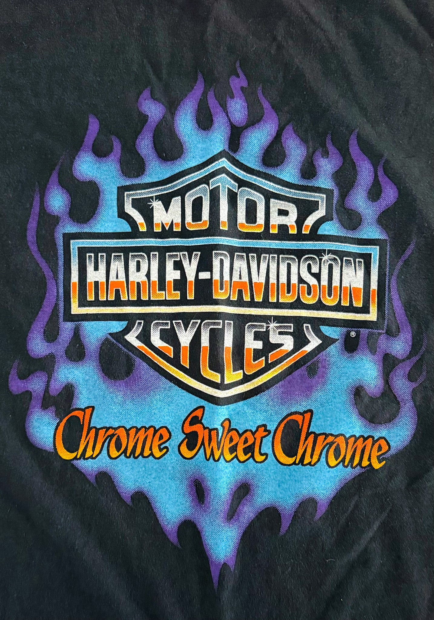 Vintage 90s Harley-Davidson “Chrome Sweet Chrome” Long Sleeve Tee – Daytona Beach, FL, Size-XL