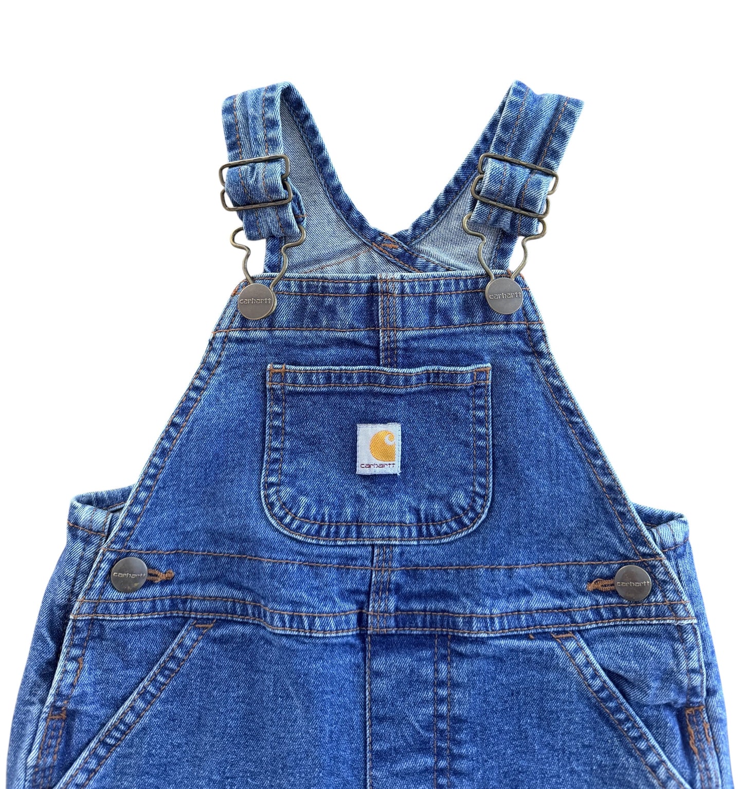 Carhartt Kids Short Denim Overalls, Size 12 Months