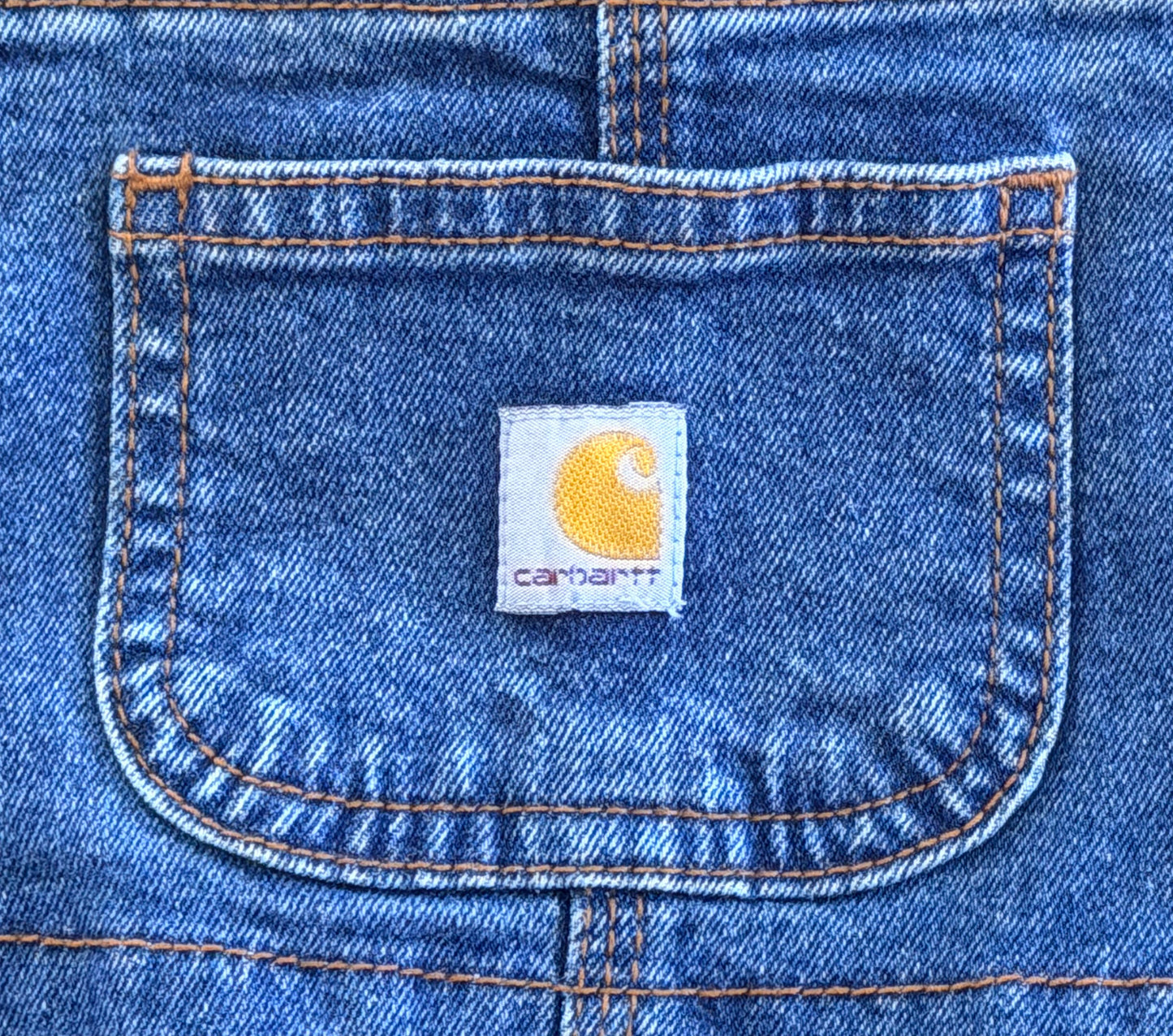 Carhartt Kids Short Denim Overalls, Size 12 Months