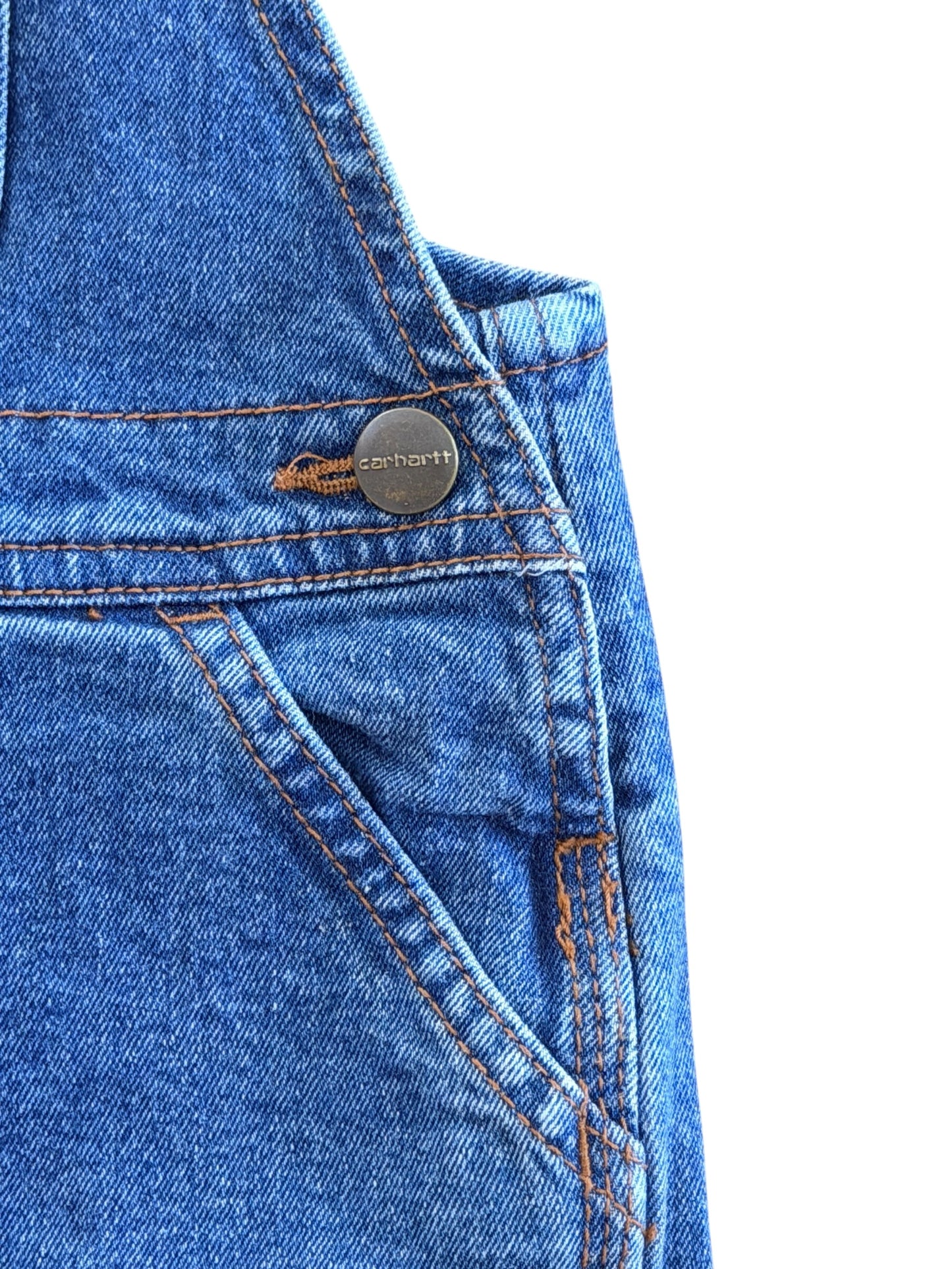 Carhartt Kids Short Denim Overalls, Size 12 Months