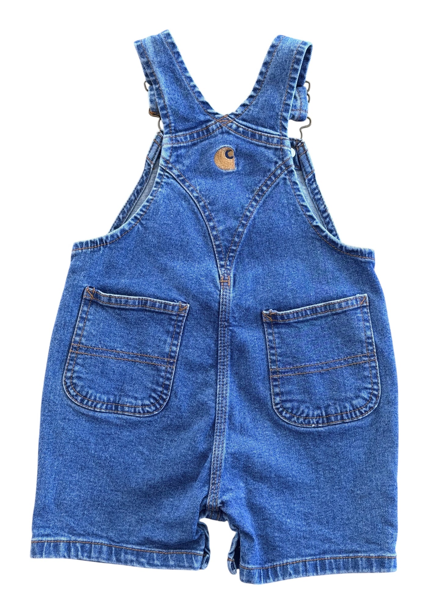 Carhartt Kids Short Denim Overalls, Size 12 Months