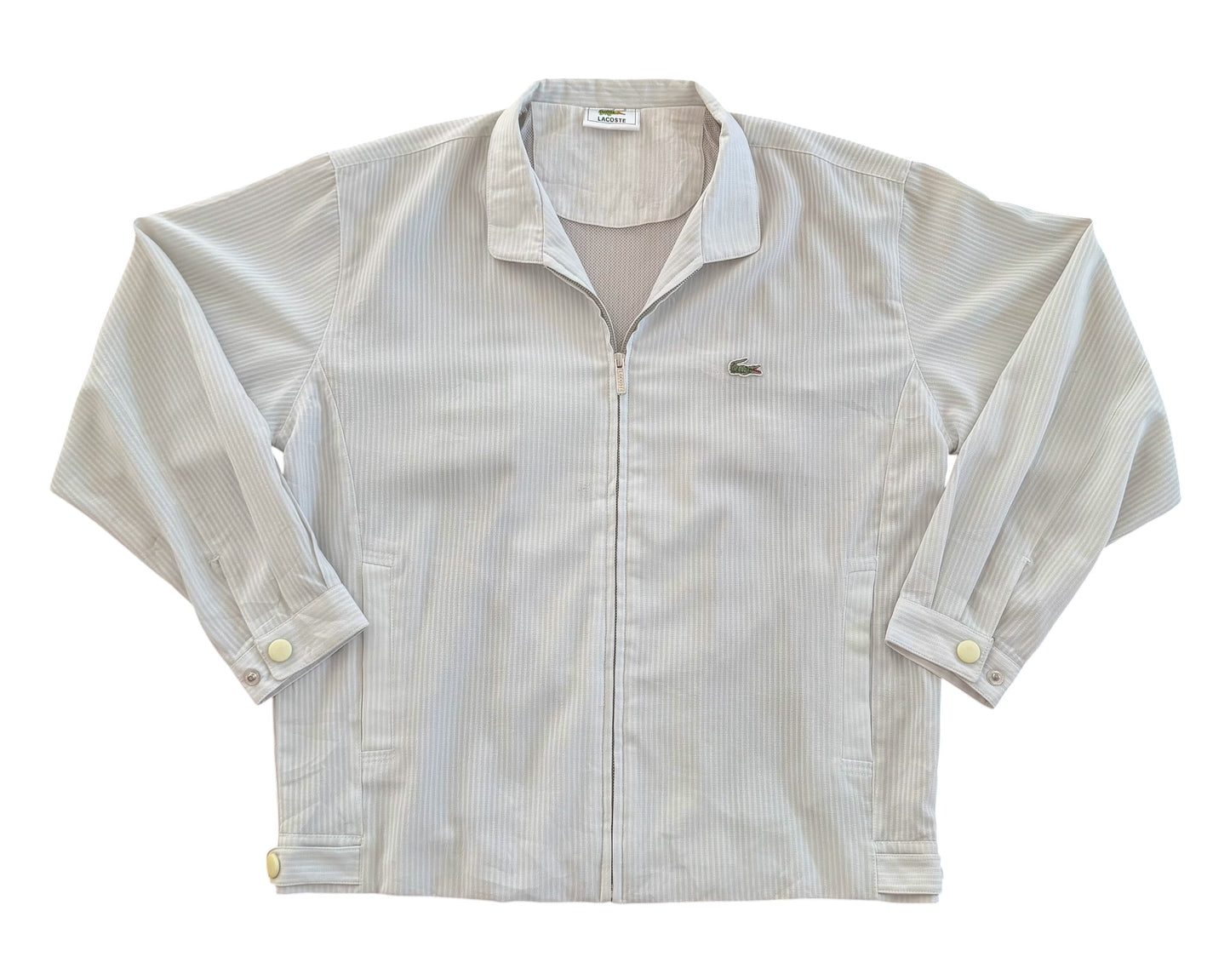 Vintage 90s Lacoste Zip Up Textured Jacket, XL