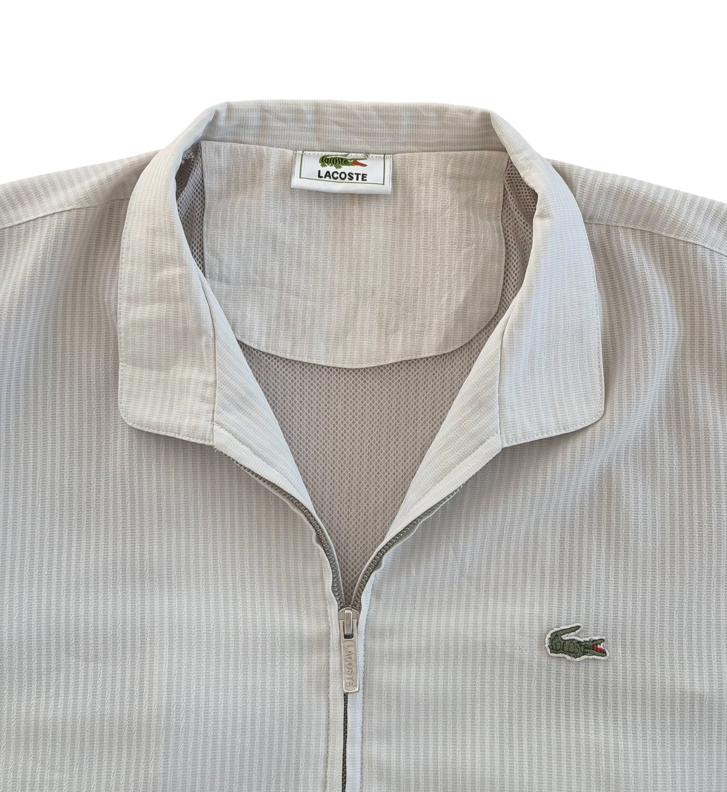 Vintage 90s Lacoste Zip Up Textured Jacket, XL