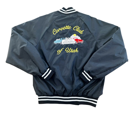 Vintage 90s Corvette Club of Utah Embroidered Racing Jacket, Large