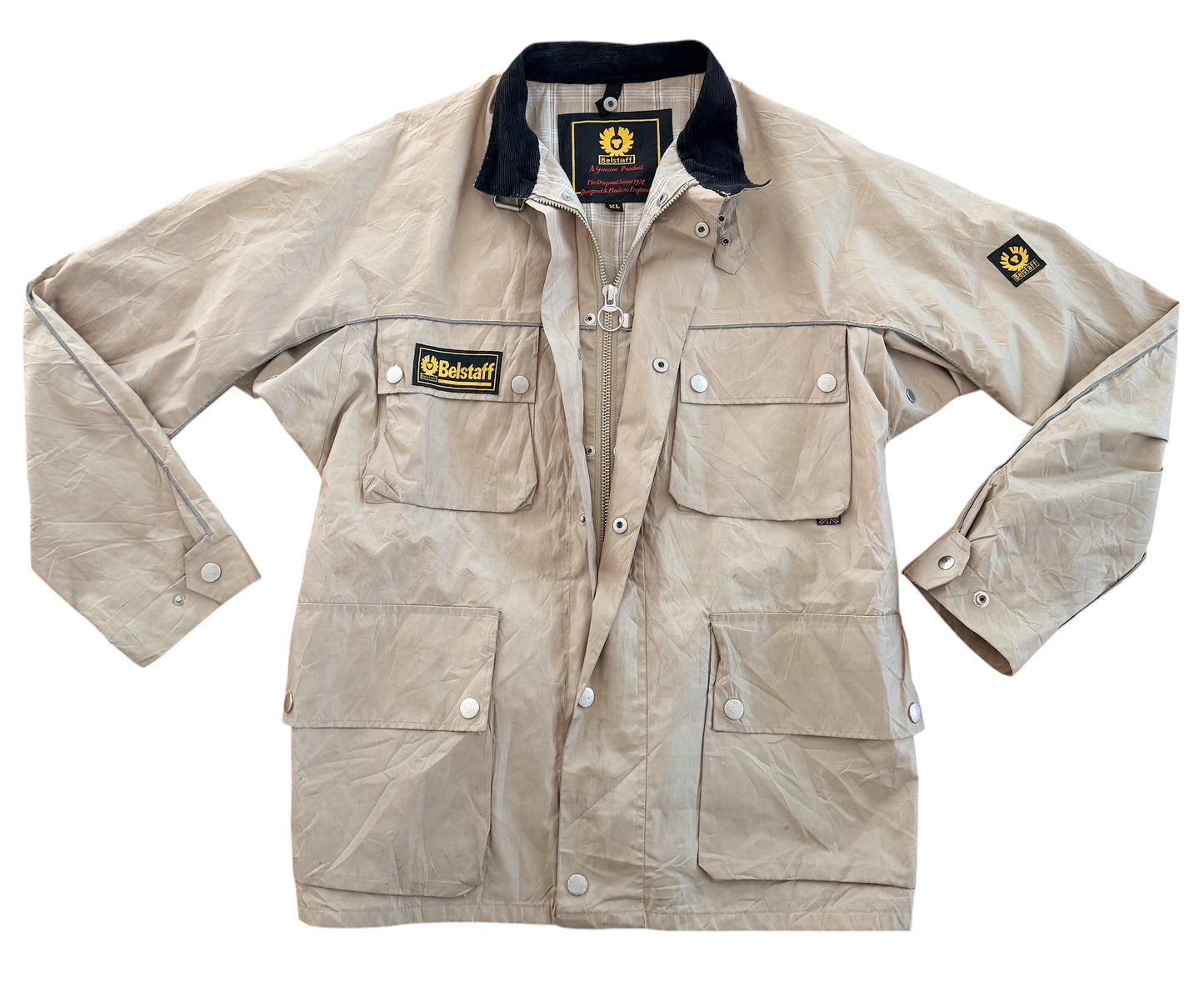 Vintage Belstaff Beige Utility Rain Jacket XL