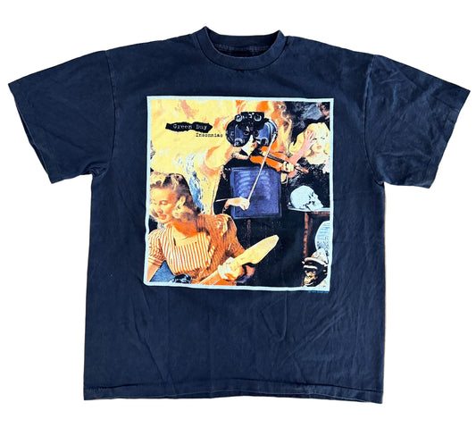 Vintage Green Day Insomniac Tour T-Shirt – 90s Punk Rock Band Tee Dookie Era Collectible Made in USA, Size-XL