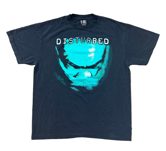 Vintage 2000 Disturbed T-Shirt – Giant Tag Spreading the Sickness Tour Tee Made in USA, Size-XL