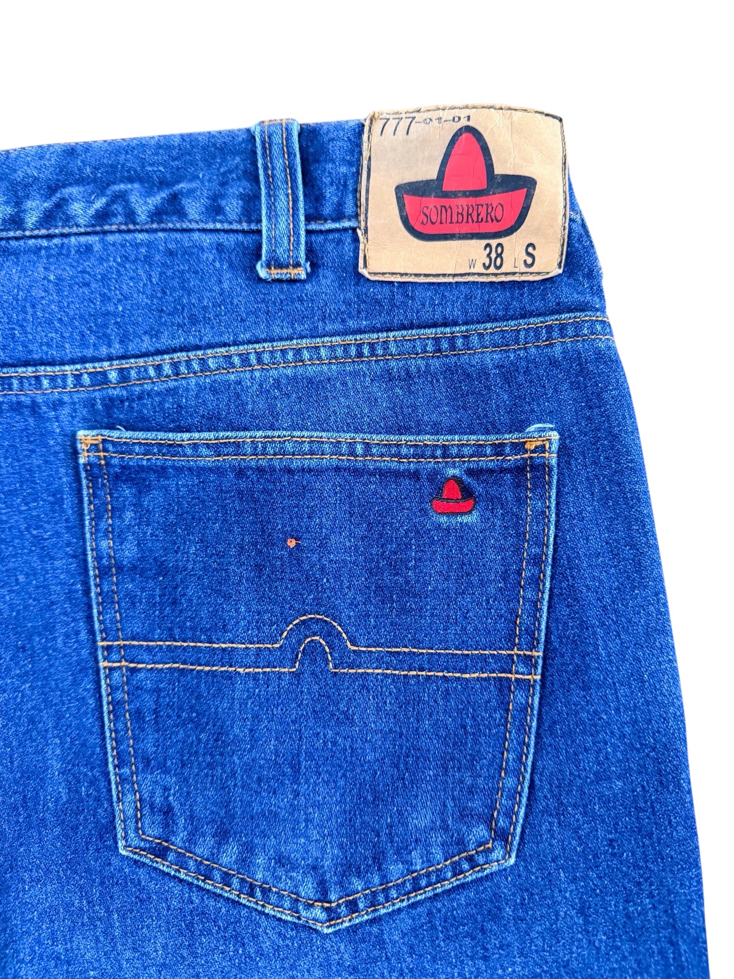 Sombrero Dark Wash Denim Jeans, 38W 28L