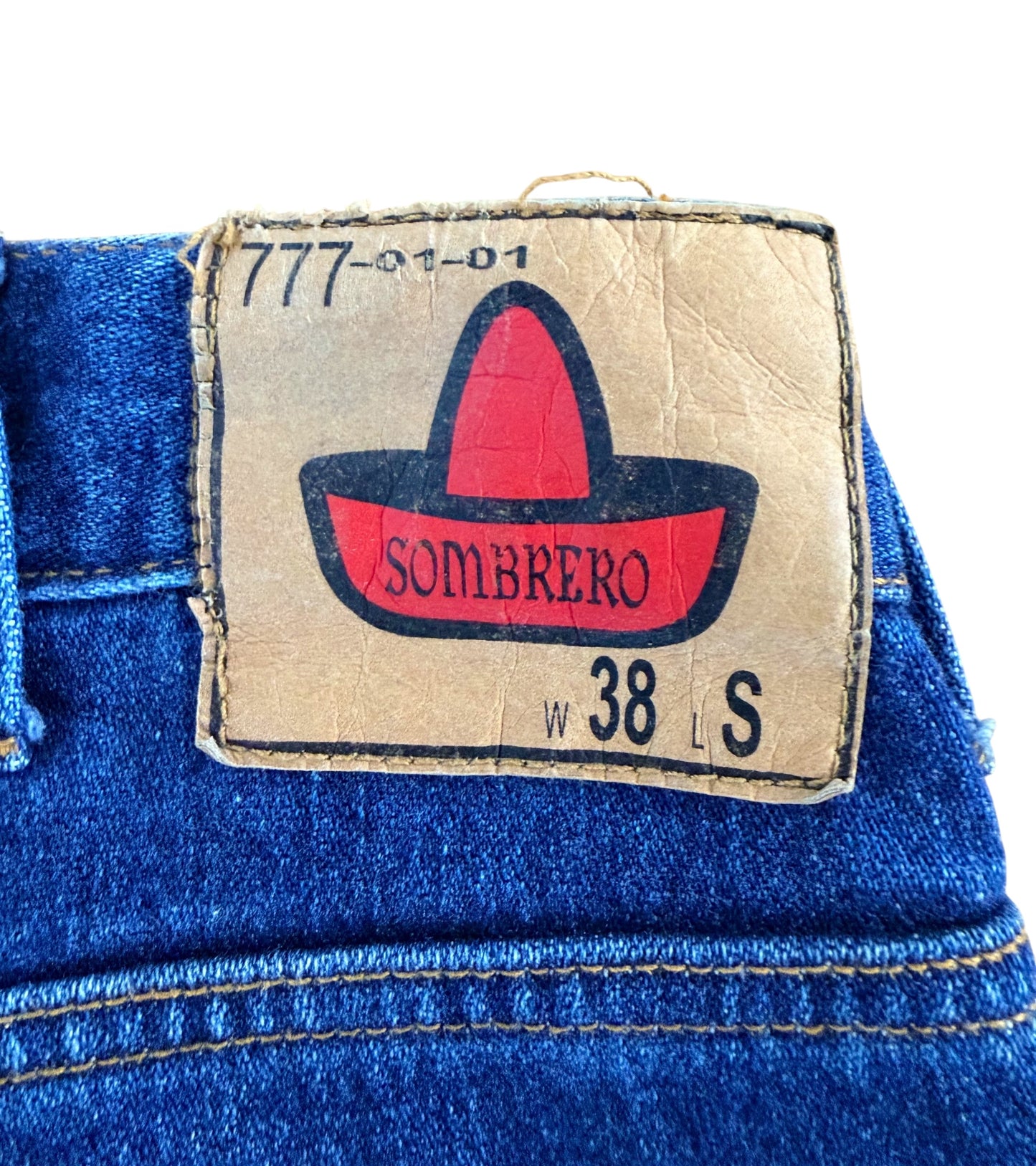 Sombrero Dark Wash Denim Jeans, 38W 28L