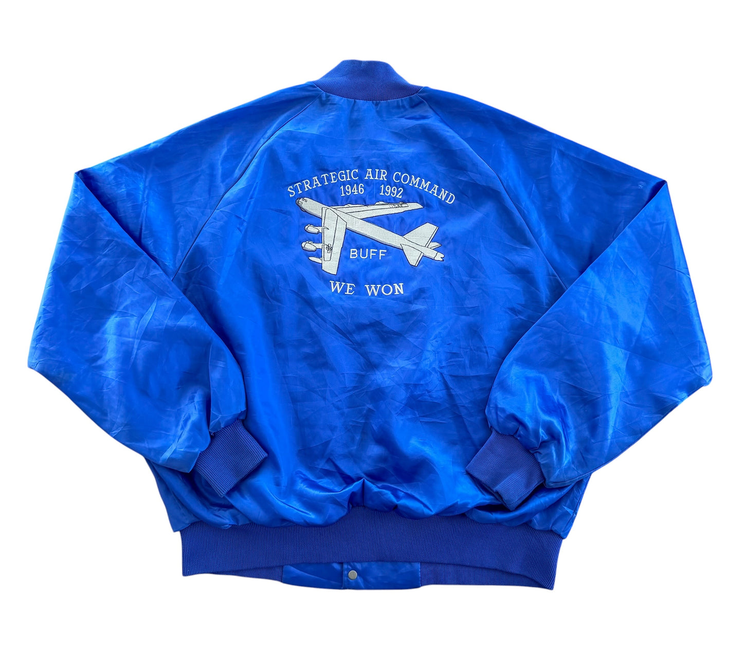 Vintage 1992 Strategic Air Command USA Made Embroidered Varsity Jacket, XL