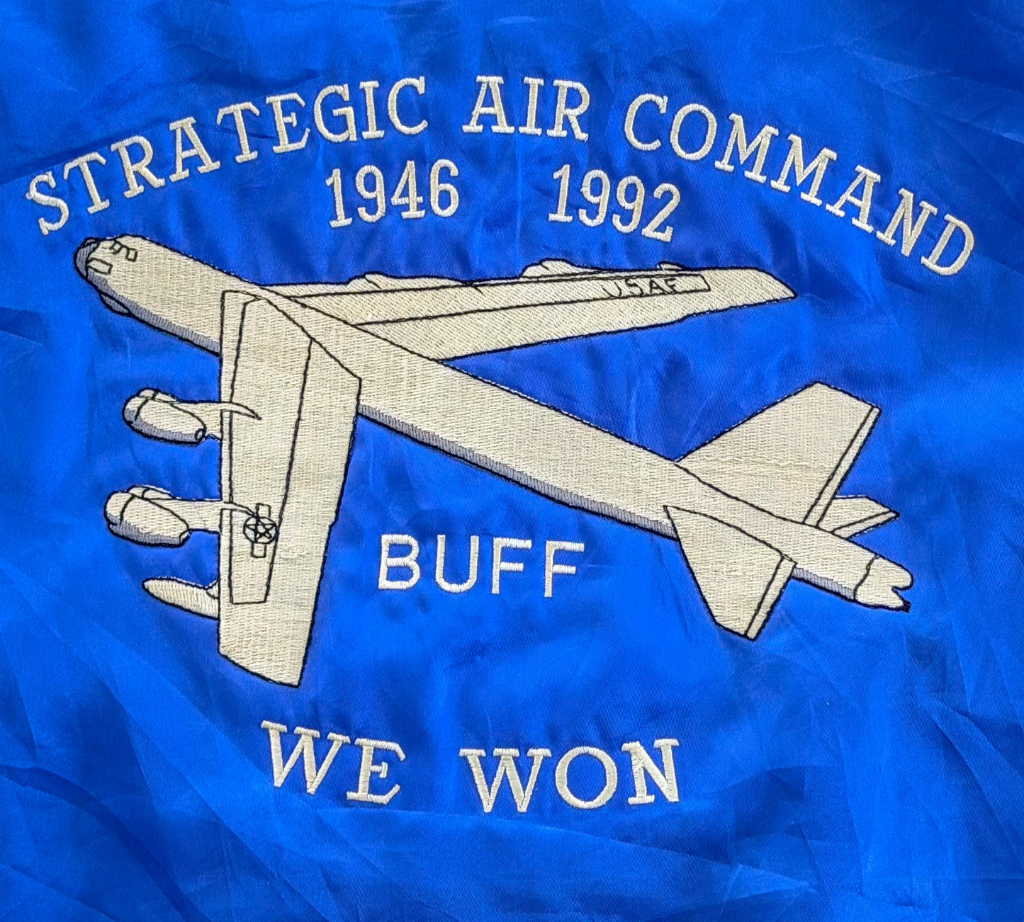 Vintage 1992 Strategic Air Command USA Made Embroidered Varsity Jacket, XL