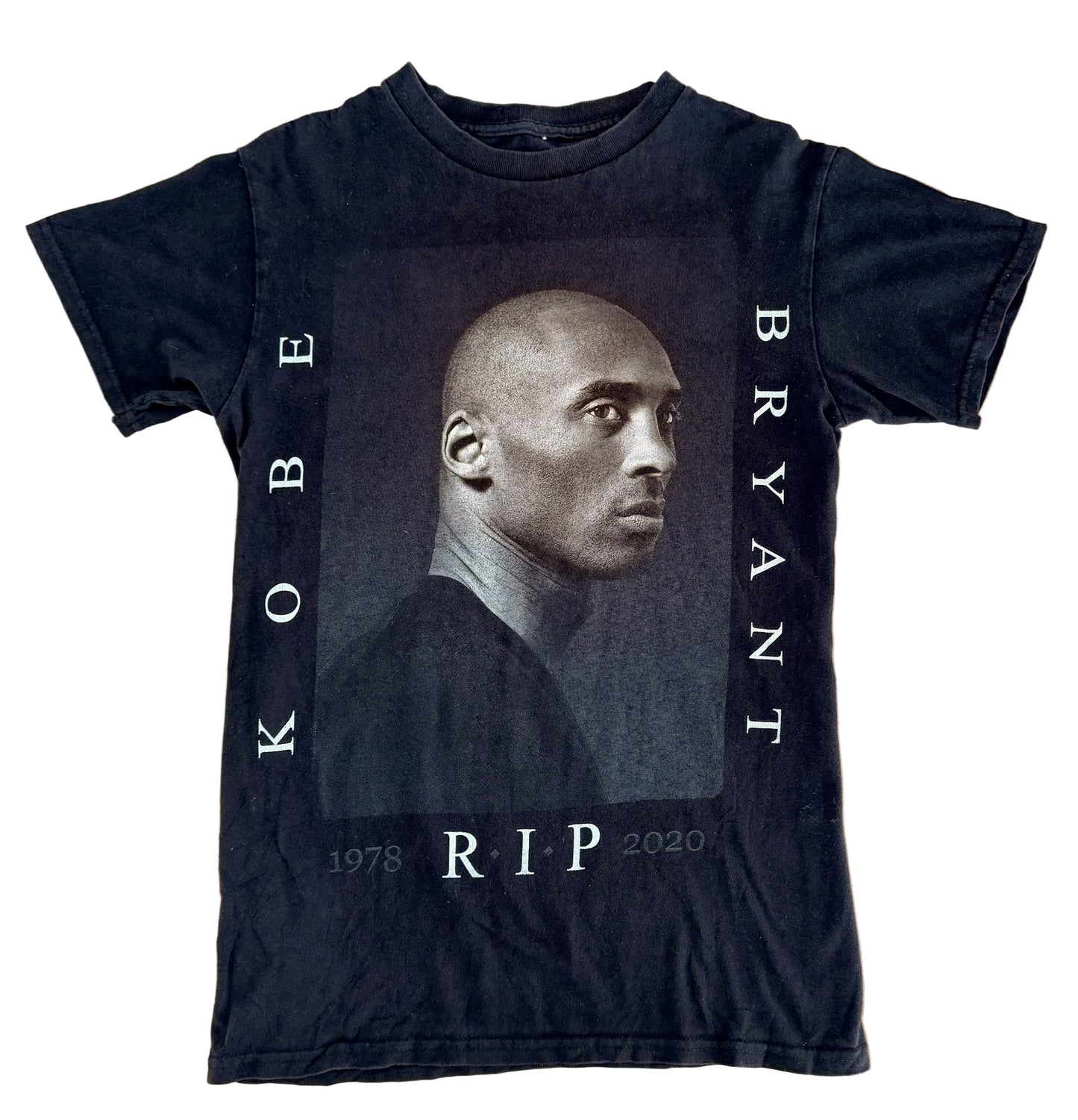 Kobe Bryant Basketball Legend Tribute Y2K Black Cotton T-Shirt, Size-Extra Small