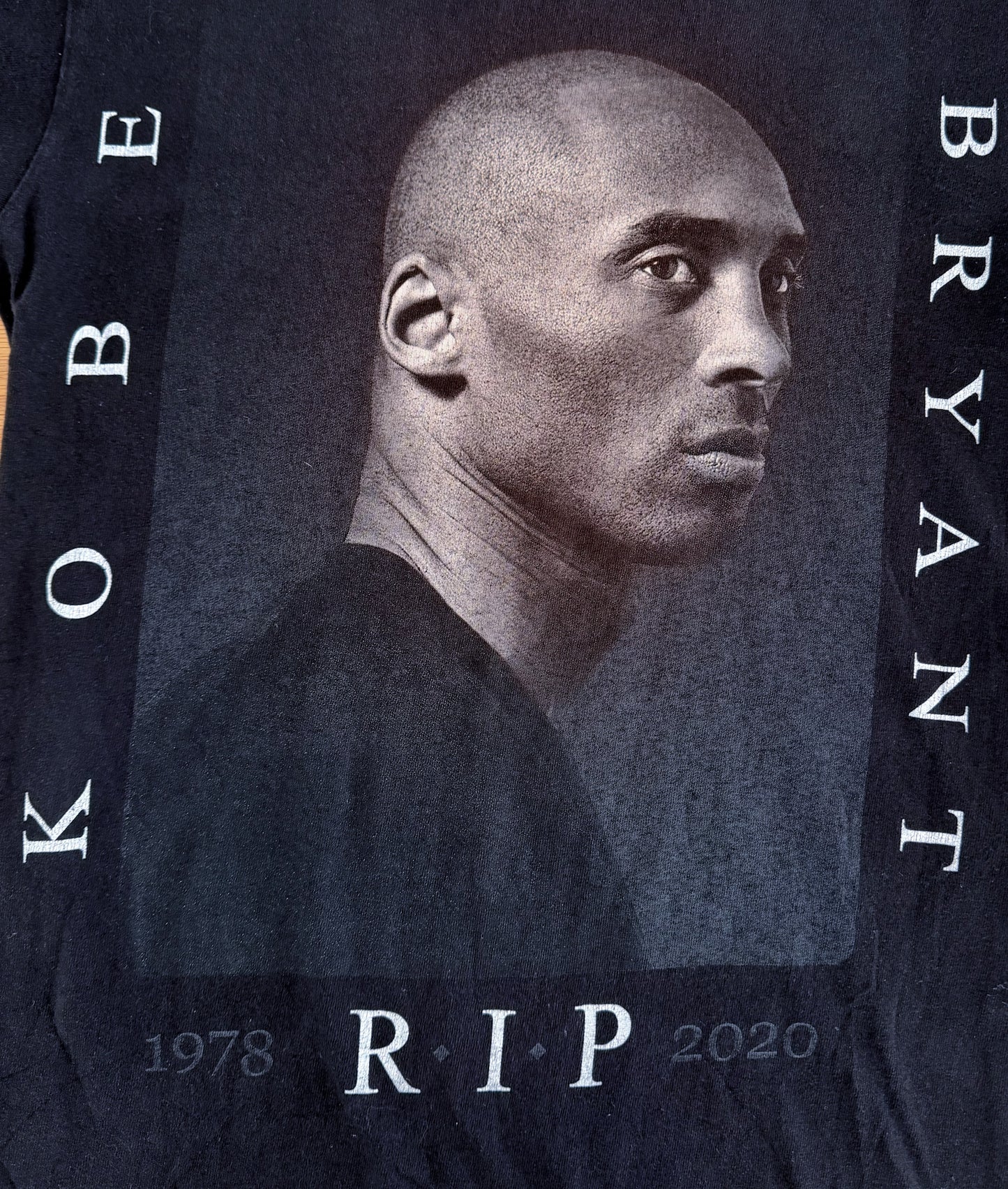 Kobe Bryant Basketball Legend Tribute Y2K Black Cotton T-Shirt, Size-Extra Small