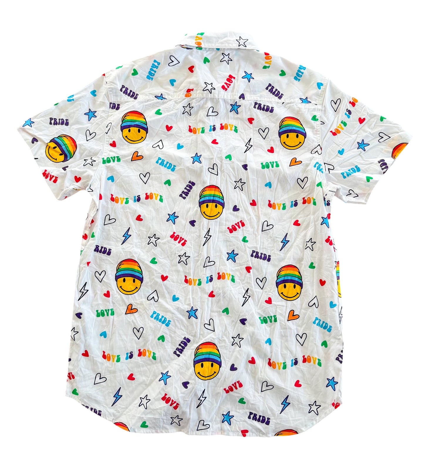 Love Is Love Pride Print Short Sleeve Shirt, Medium