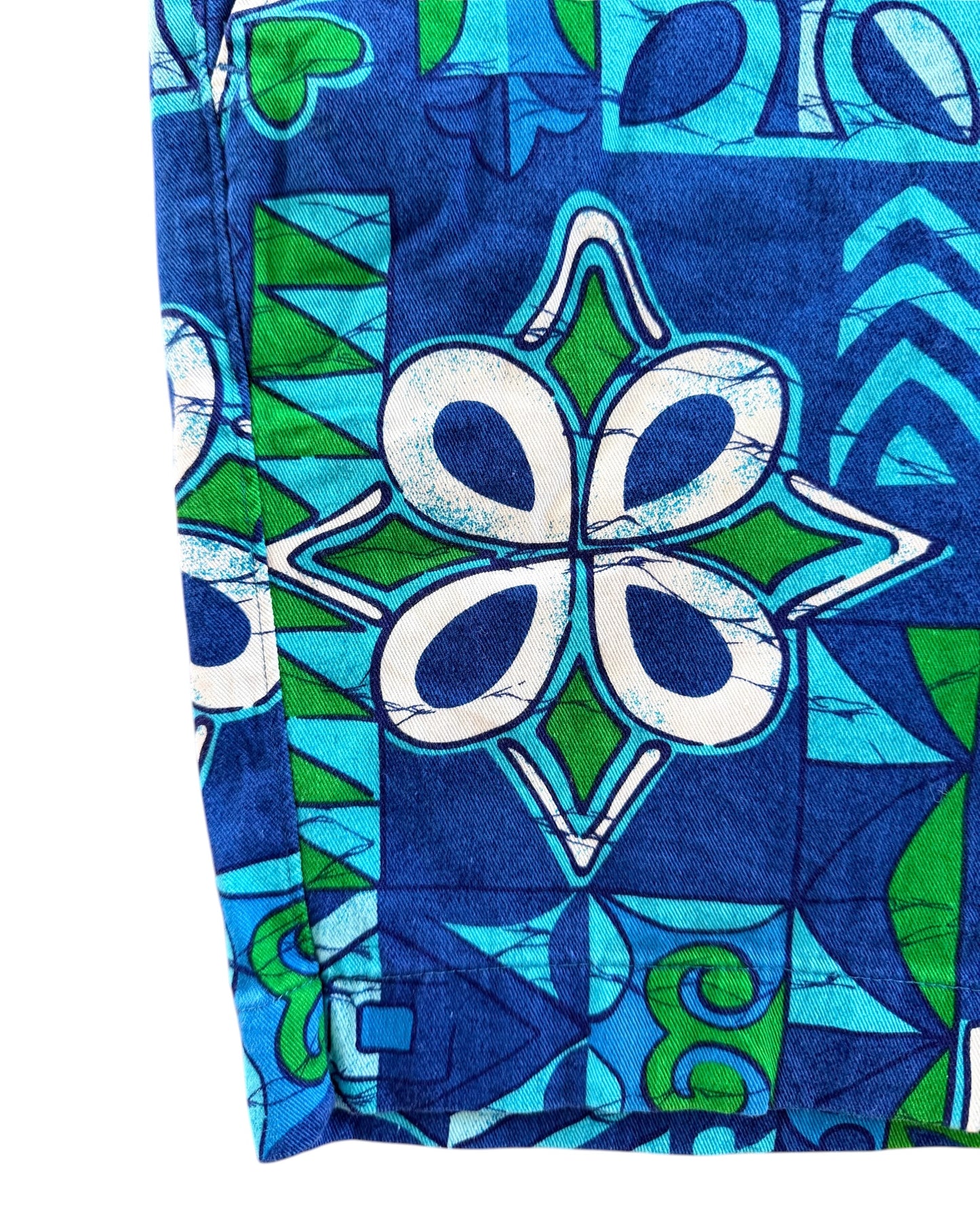 Vintage 70s Kennington Hawaiian Pattern Shorts, Medium