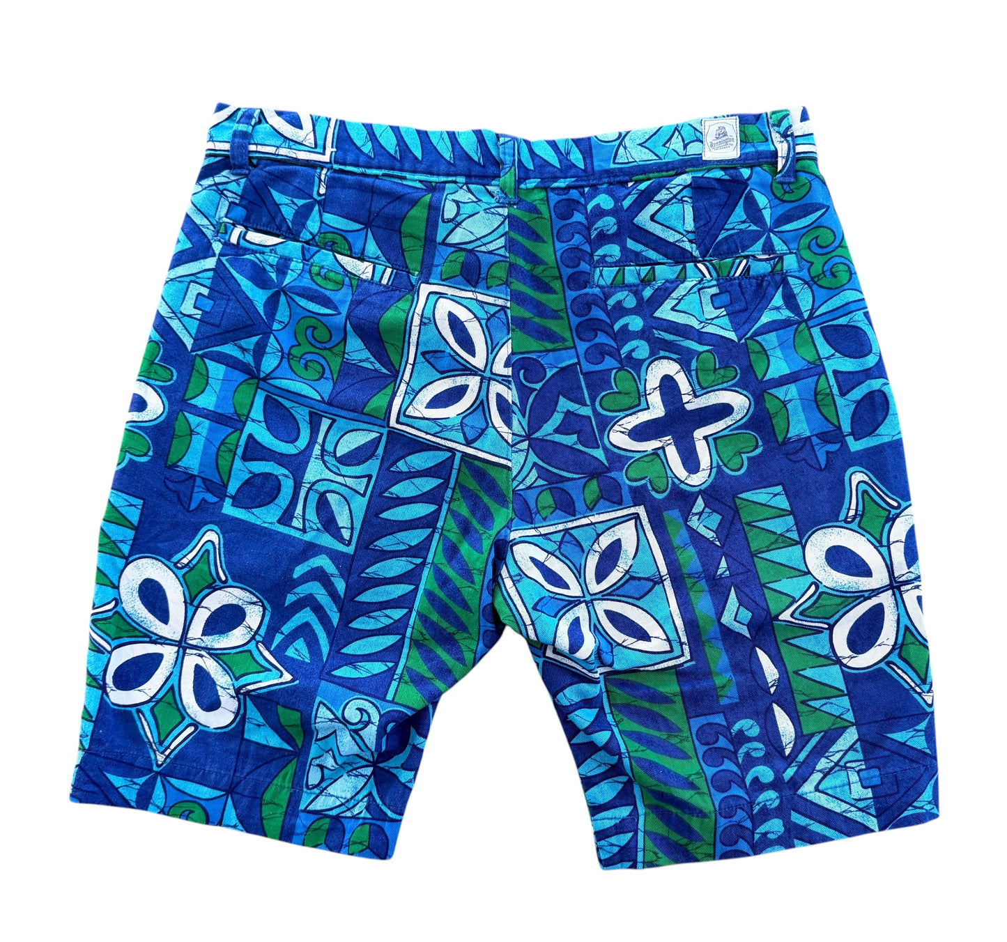 Vintage 70s Kennington Hawaiian Pattern Shorts, Medium