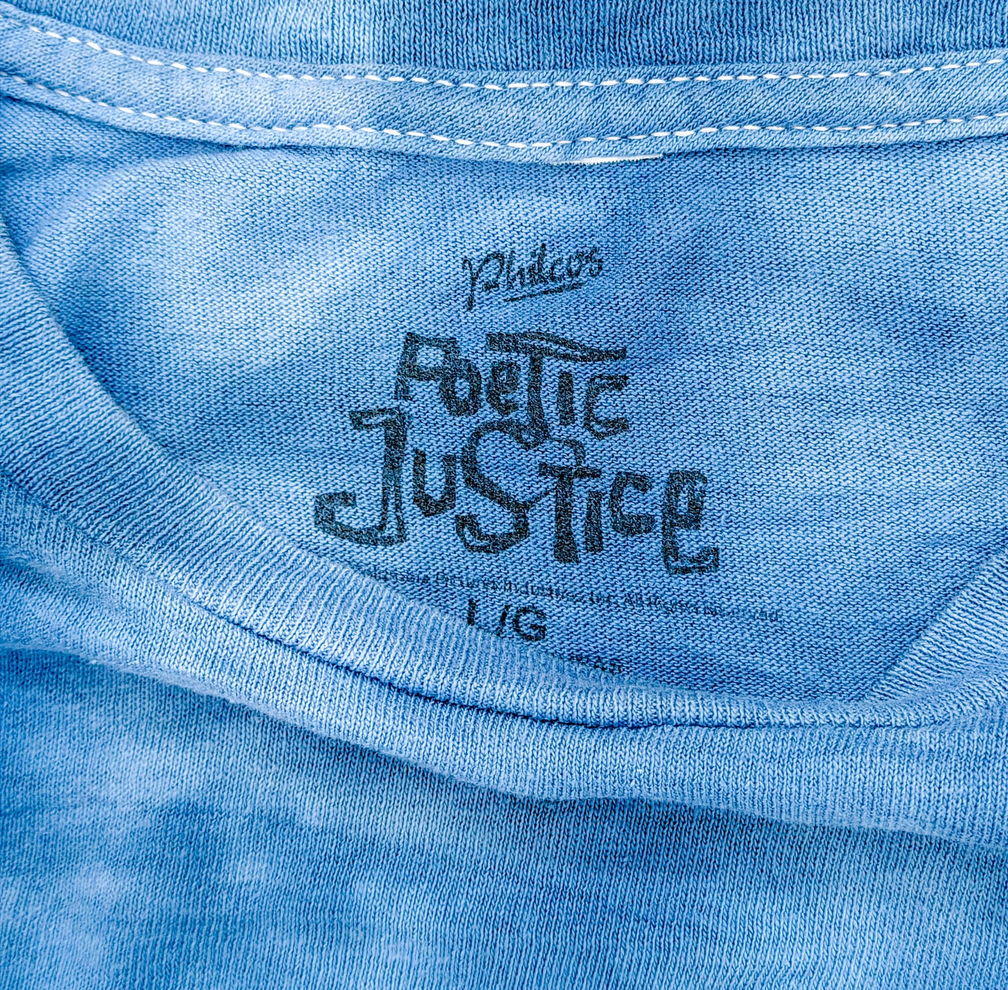 Vintage Poetic Justice T-Shirt  – Tupac Shakur 90s Movie Graphic Tie-Dye Tee Janet Jackson Retro Hip-Hop Streetwear Top, Size-XL