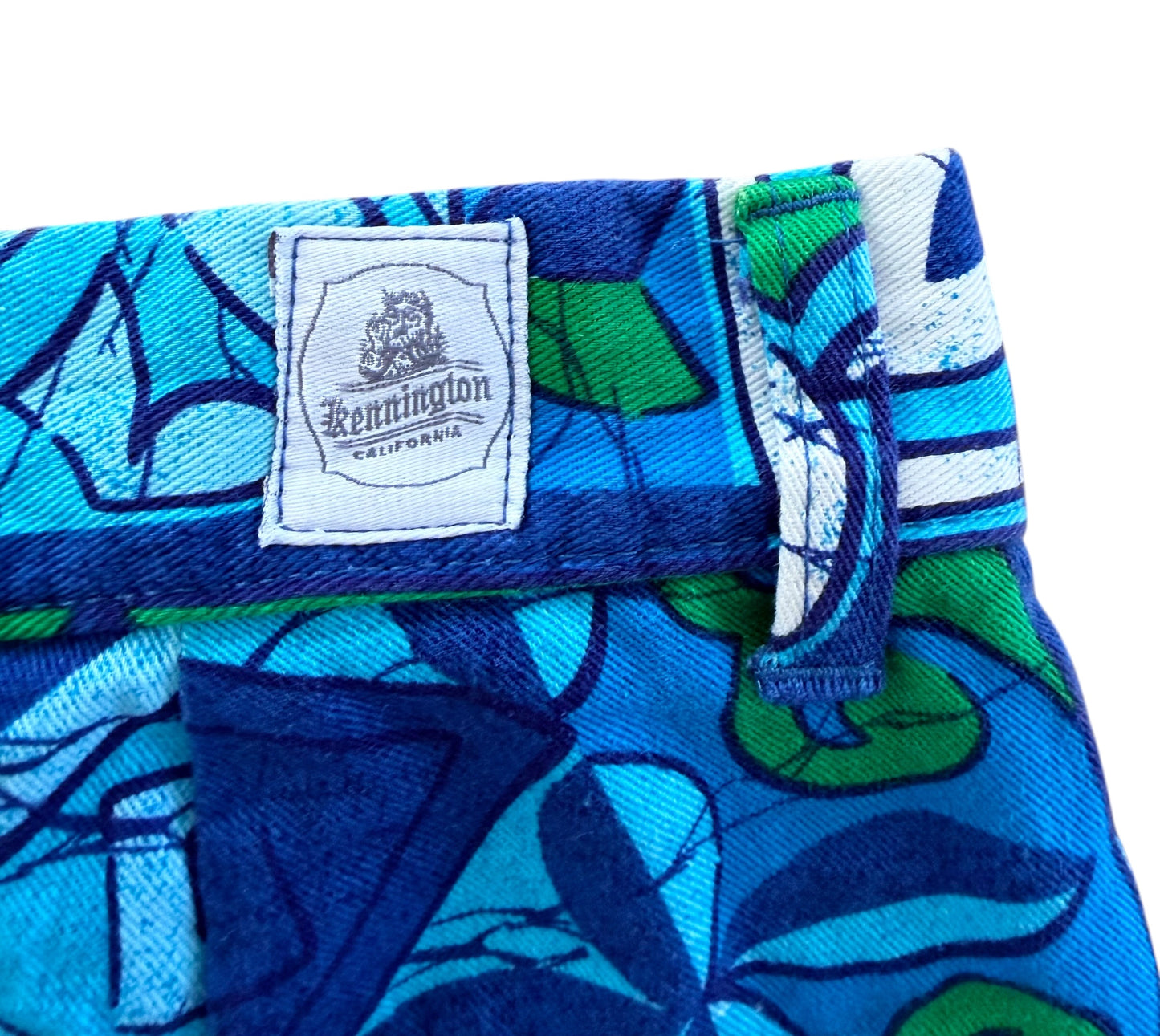Vintage 70s Kennington Hawaiian Pattern Shorts, Medium
