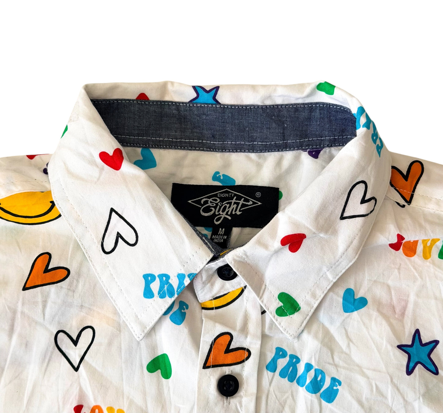 Love Is Love Pride Print Short Sleeve Shirt, Medium