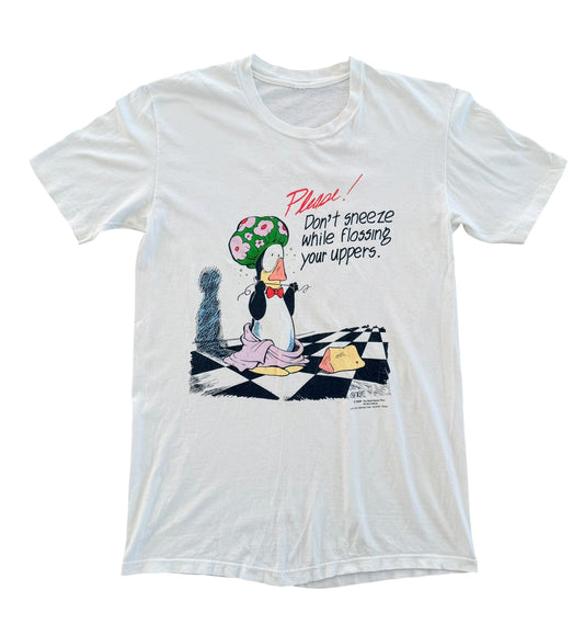 Vintage 1989 Washington Post Humour Graphic White T-shirt, Medium