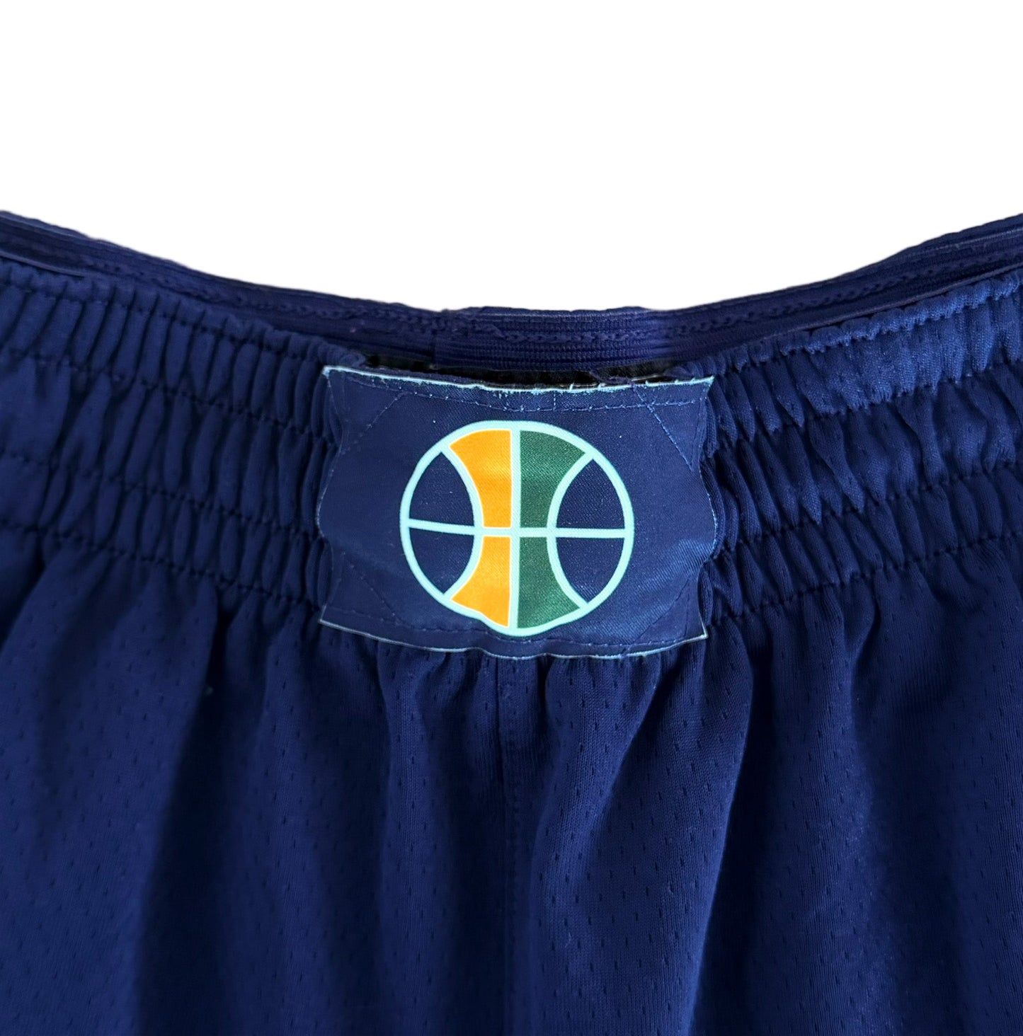 Vintage Utah Jazz Nike NBA Swingman Basketball Shorts Navy/Yellow/Green – XL