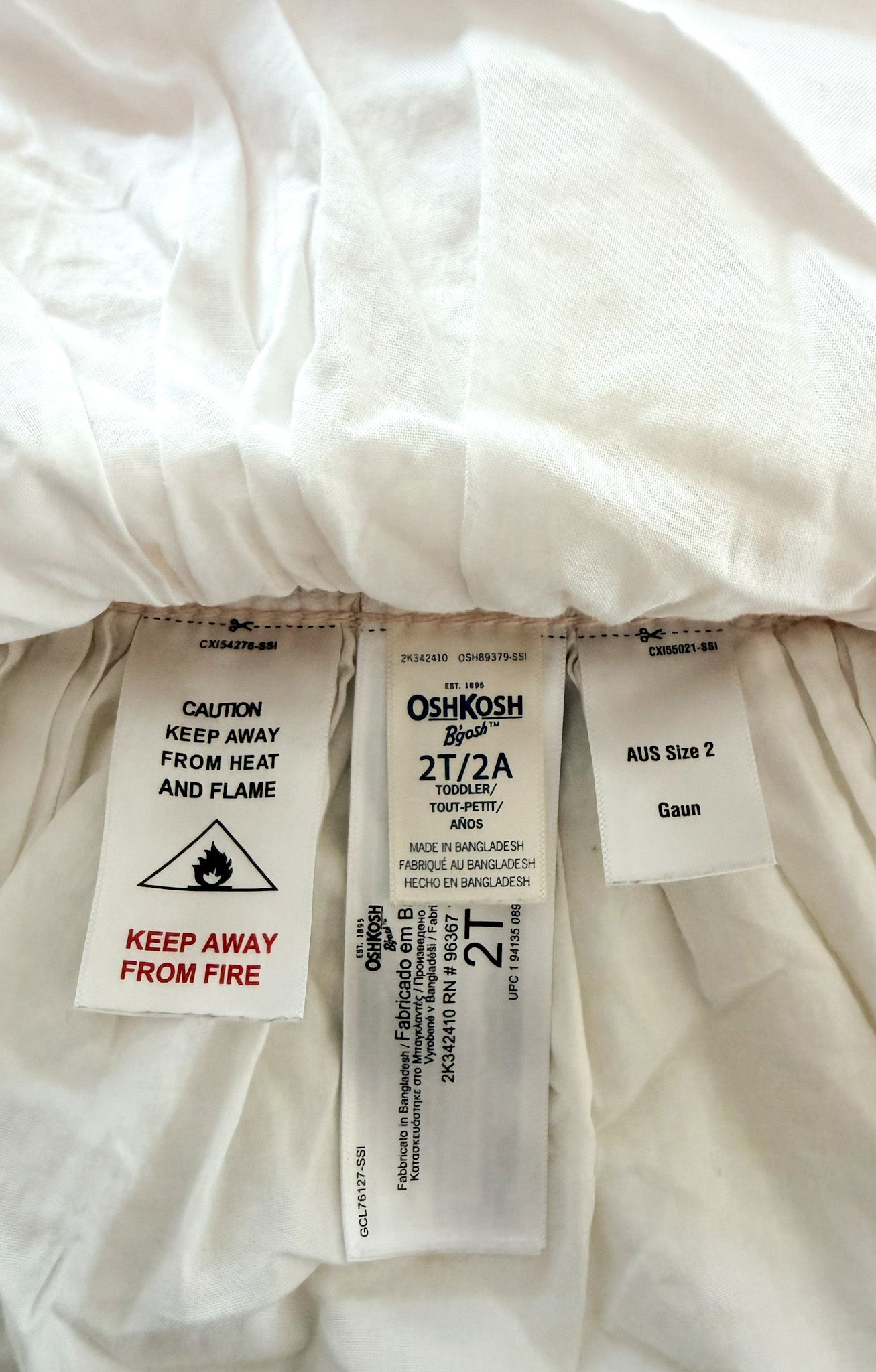 OshKosh B’gosh Bunny Tulle Overall Dress Peach Pink Denim & White Sparkle Skirt – Toddler 2 Years