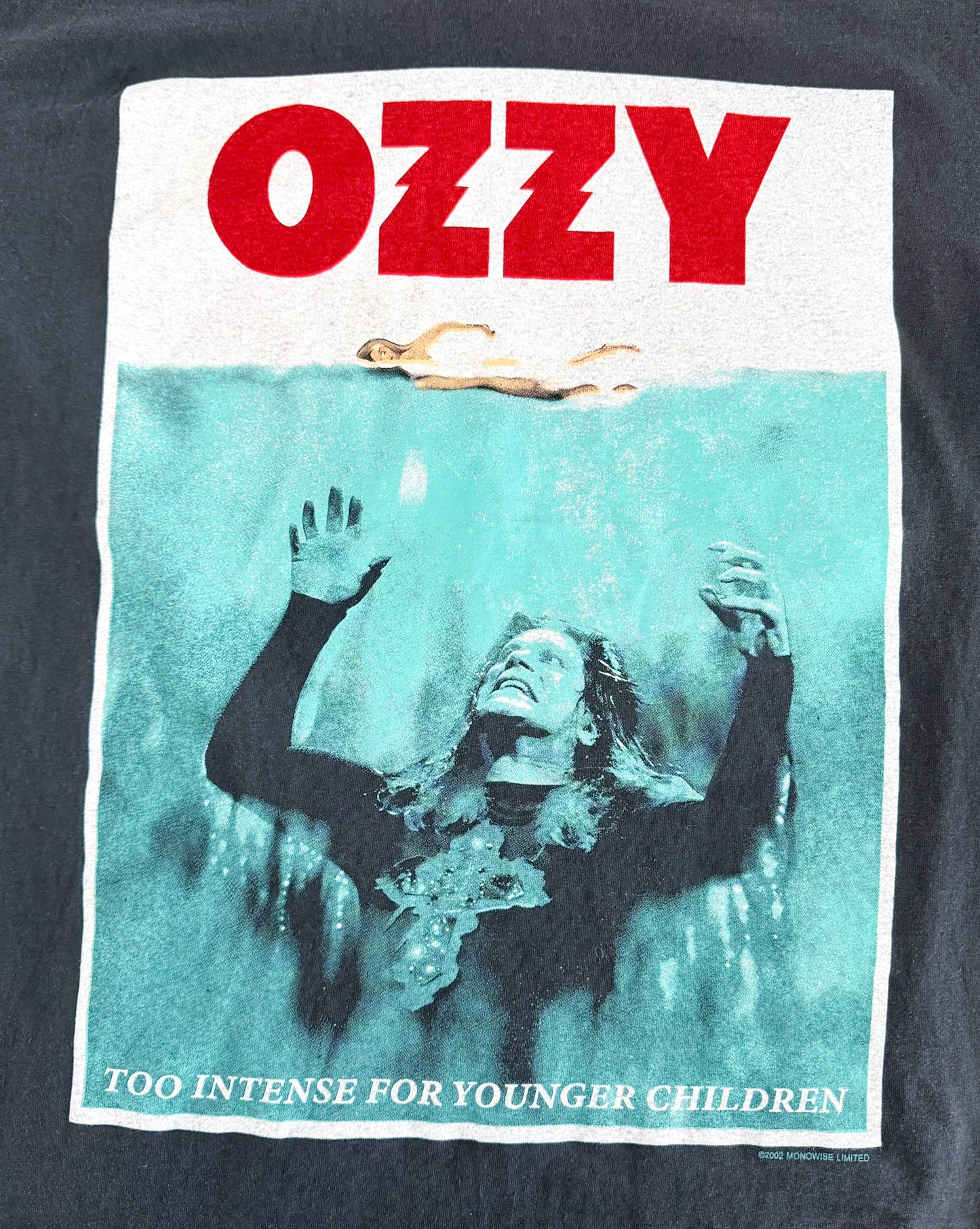 Vintage 2002 Ozzy Graphic Band T-Shirt – Ozzfest Tour Tee – Heavyweight Black Rock Metal Shirt,Size-Large