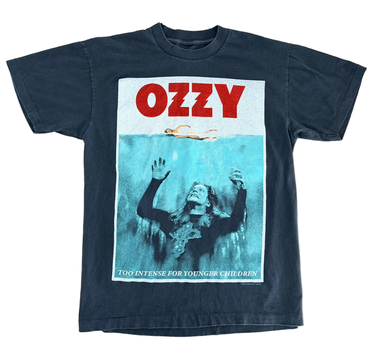 Vintage 2002 Ozzy Graphic Band T-Shirt – Ozzfest Tour Tee – Heavyweight Black Rock Metal Shirt,Size-Large