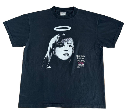 Vintage 90s Sonic Youth “Disappearer” Graphic Single Stitch Band T-Shirt Oneita Power-T Black XL