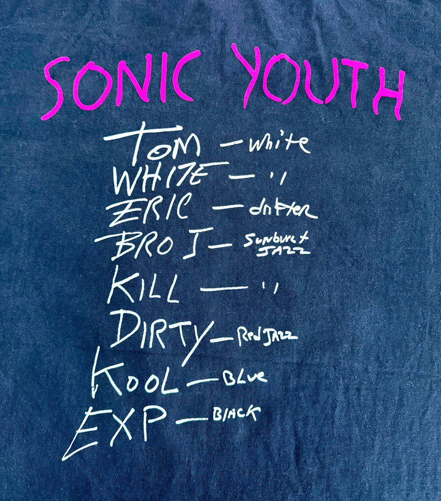 Vintage 90s Sonic Youth “Disappearer” Graphic Single Stitch Band T-Shirt Oneita Power-T Black XL