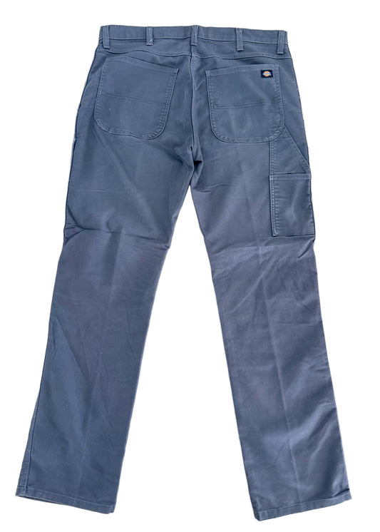 Vintage Dickies Flex Regular Fit Slate Grey Work Wear Carpenter Pants, Size 38"w XL