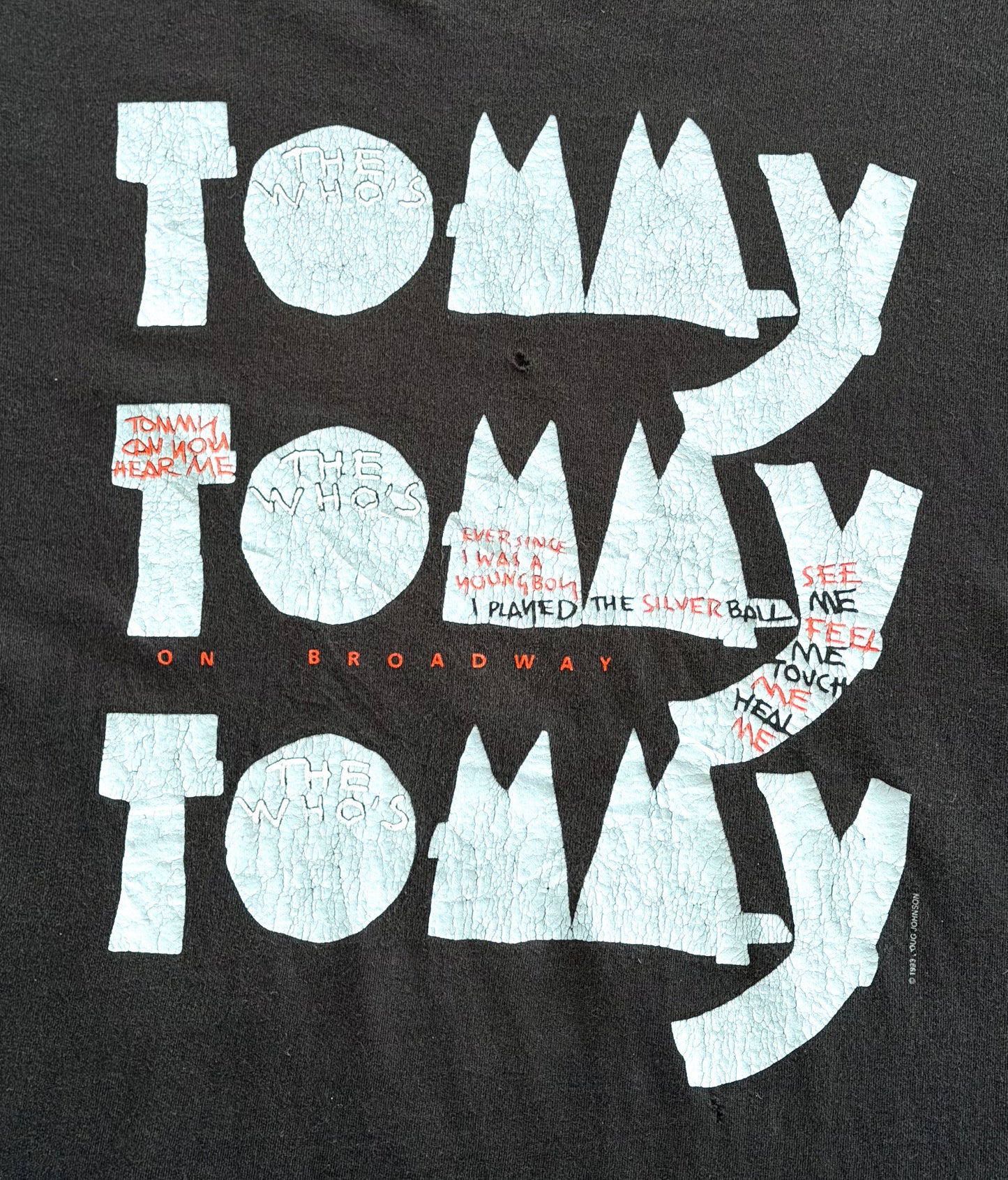 1993 Tommy Broadway Single Stitch T-Shirt, XL