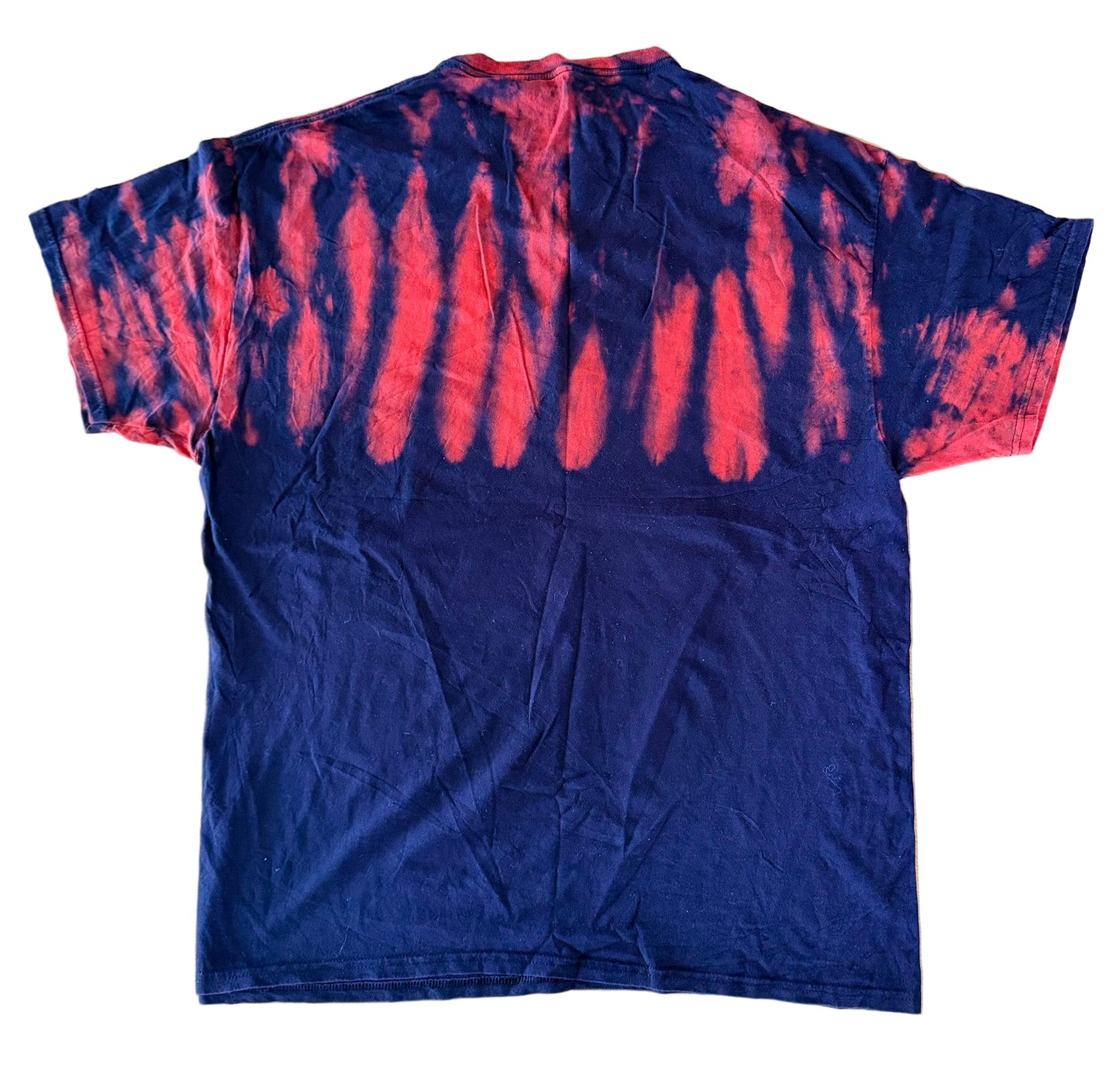 Vintage Poetic Justice Tupac Graphic Tie-Dye – 90s Hip-Hop Rap T-shirt– Red & Black Streetwear, Size-XL