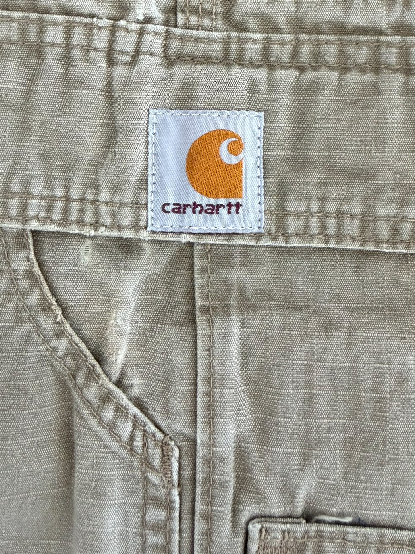 Vintage Carhartt Rework Canvas Crossbody Utility Bag Beige | Y2K Workwear Streetwear Shoulder Bag