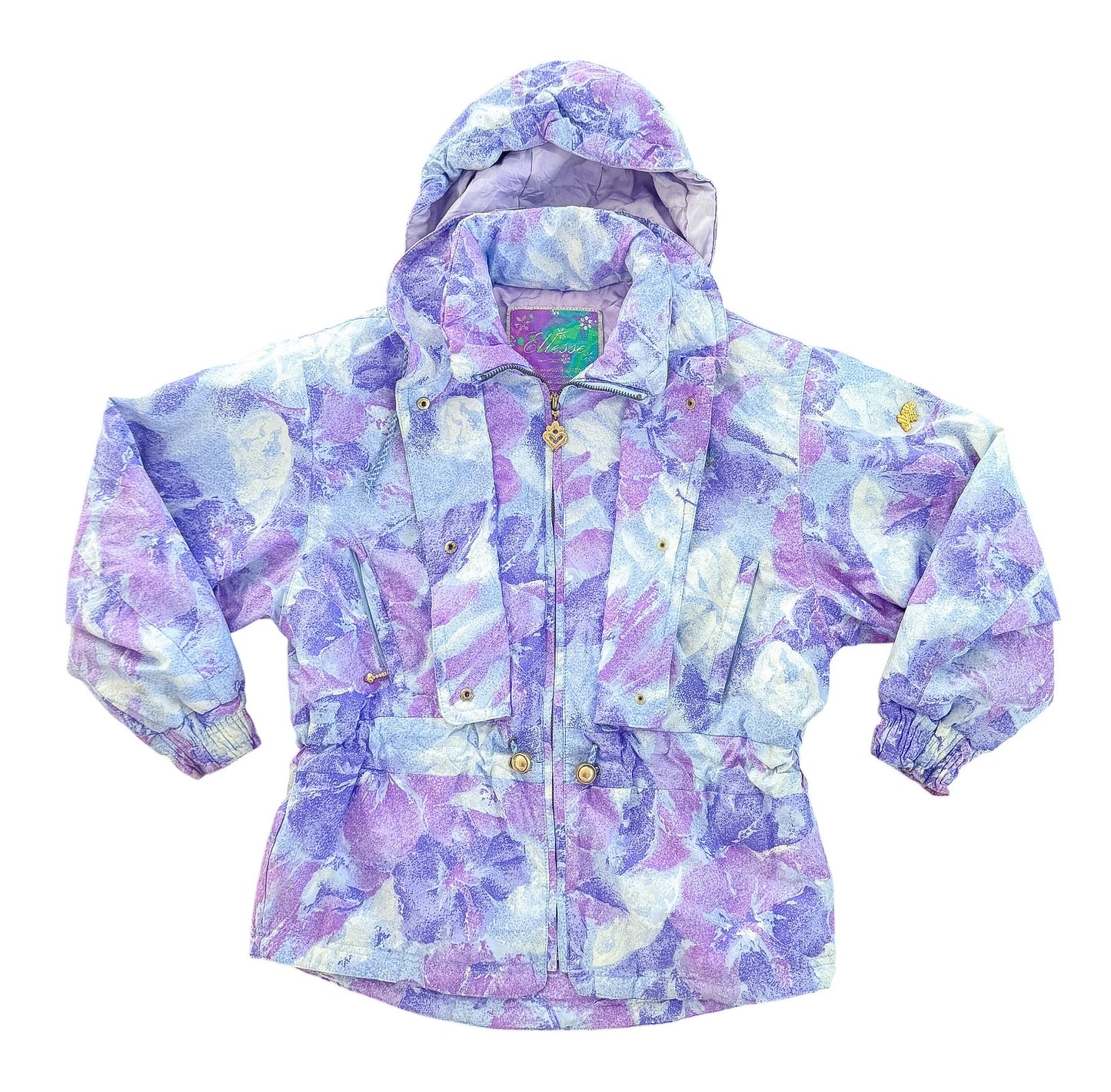 Vintage 90s Ellesse Italy Made By Goldwin Floral Ski Jacket, Medium