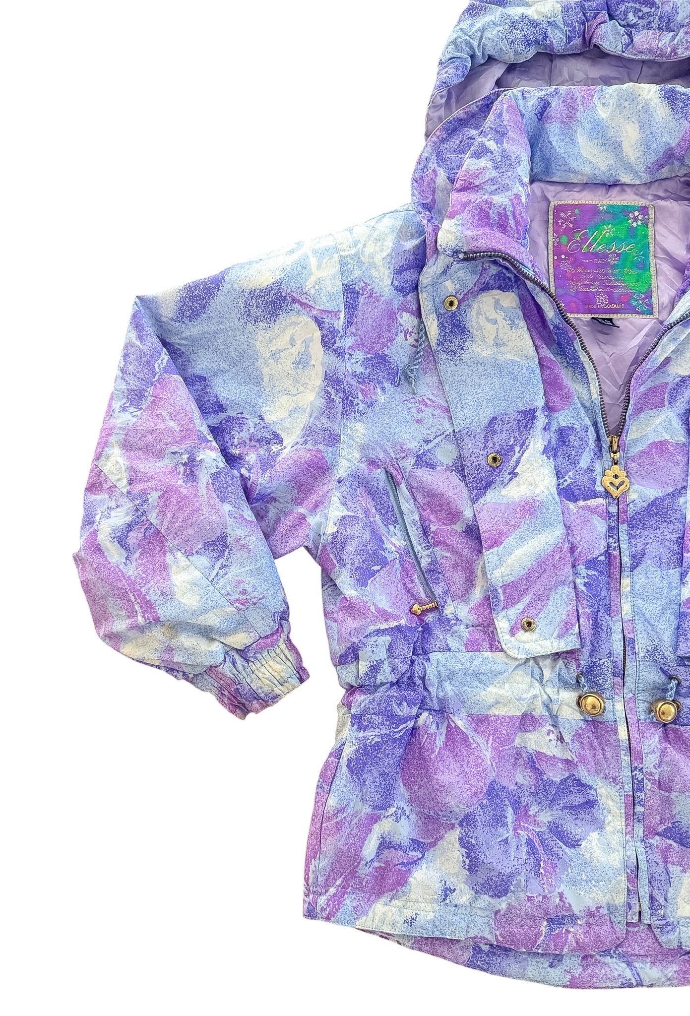 Vintage 90s Ellesse Italy Made By Goldwin Floral Ski Jacket, Medium