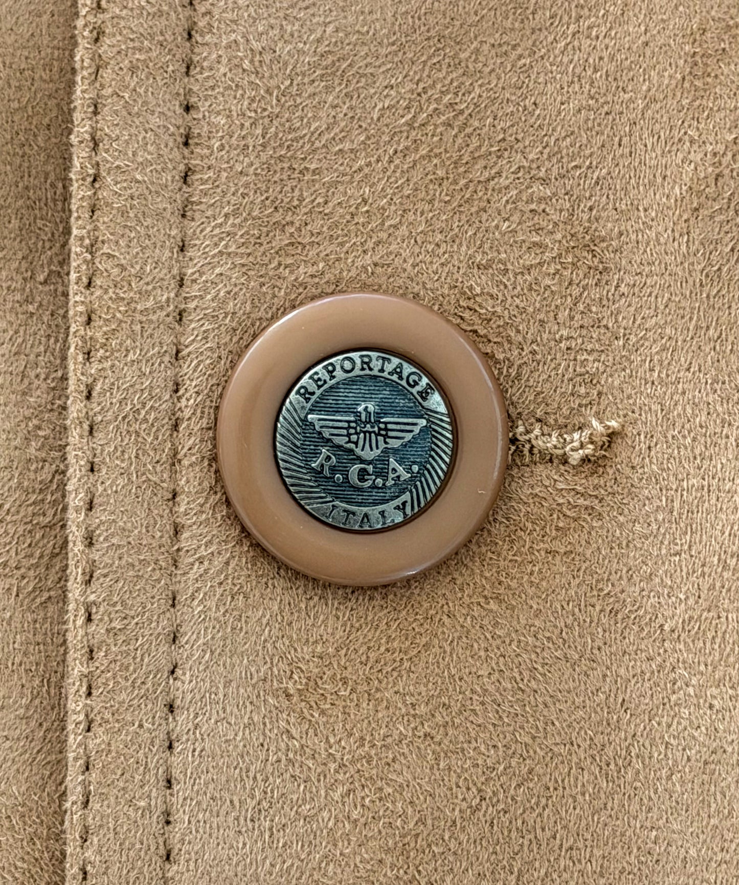 Reportage R.G.A. Italy Suede Leather Jacket, XL