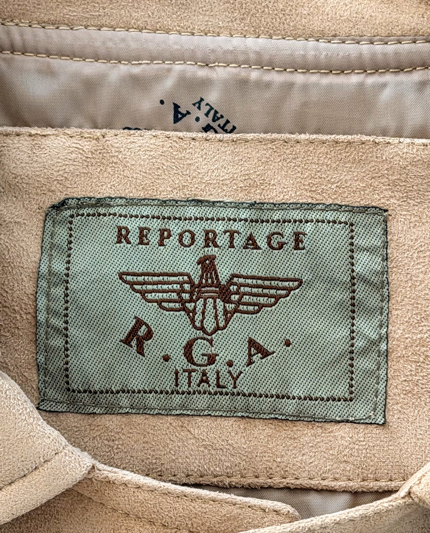 Reportage R.G.A. Italy Suede Leather Jacket, XL