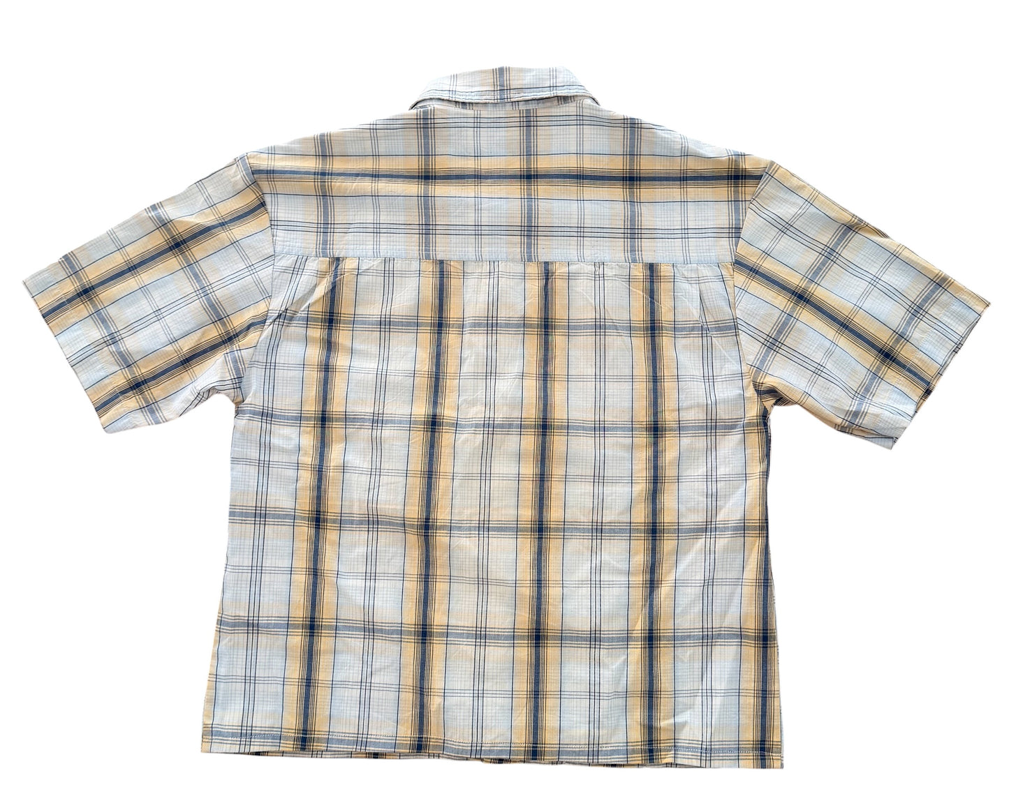 Carhartt Rework Yellow And White Check Box Fit Shirt, Medium