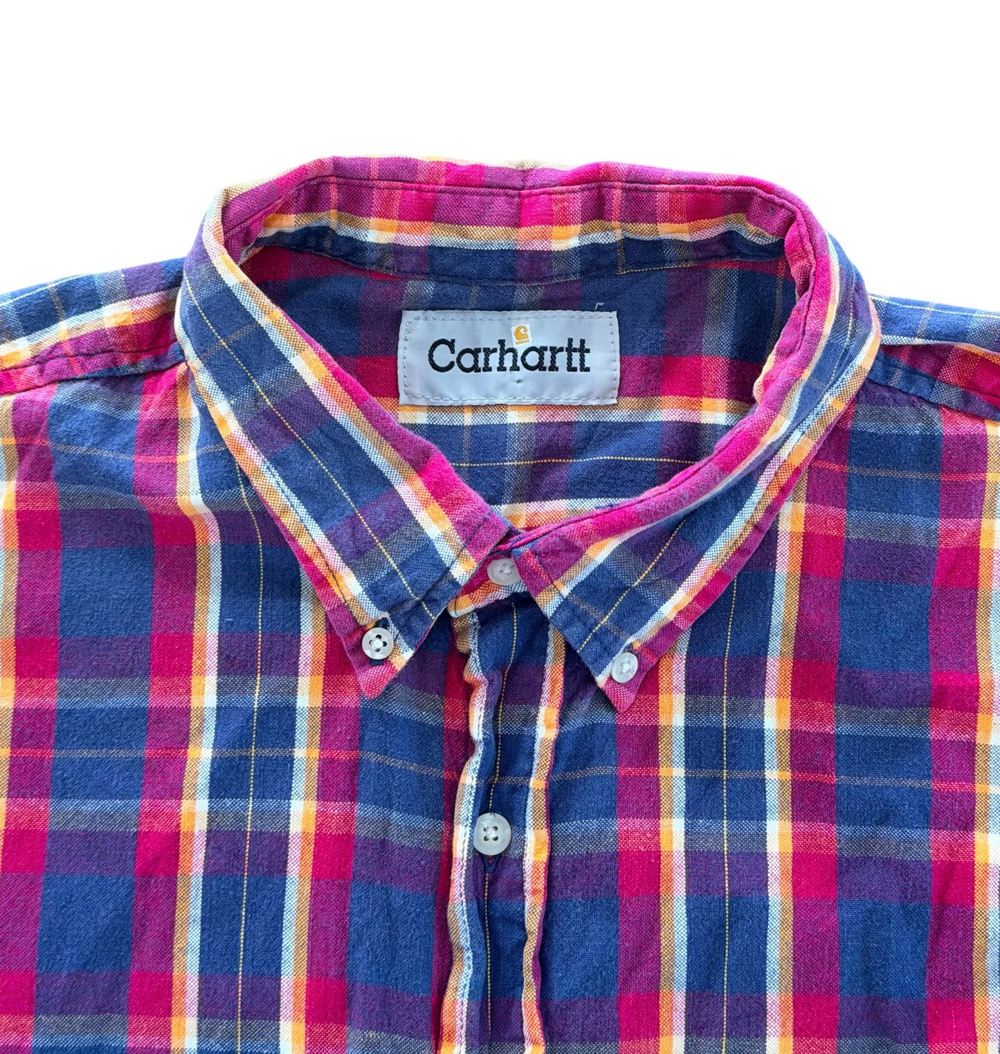 Carhartt Rework Red Plaid Box Fit Shirt, Large
