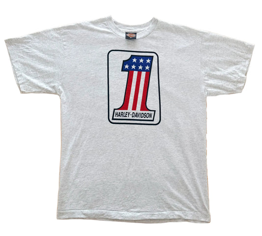 Vintage 90s Harley-Davidson AMF No.1 Walters Bros Single Stitch Made In USA Peoria IL USA Biker T-Shirt, Size-XL