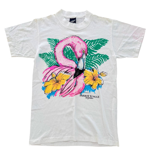 Vintage 90s Parrot Jungle & Gardens Flamingo T-Shirt, Medium