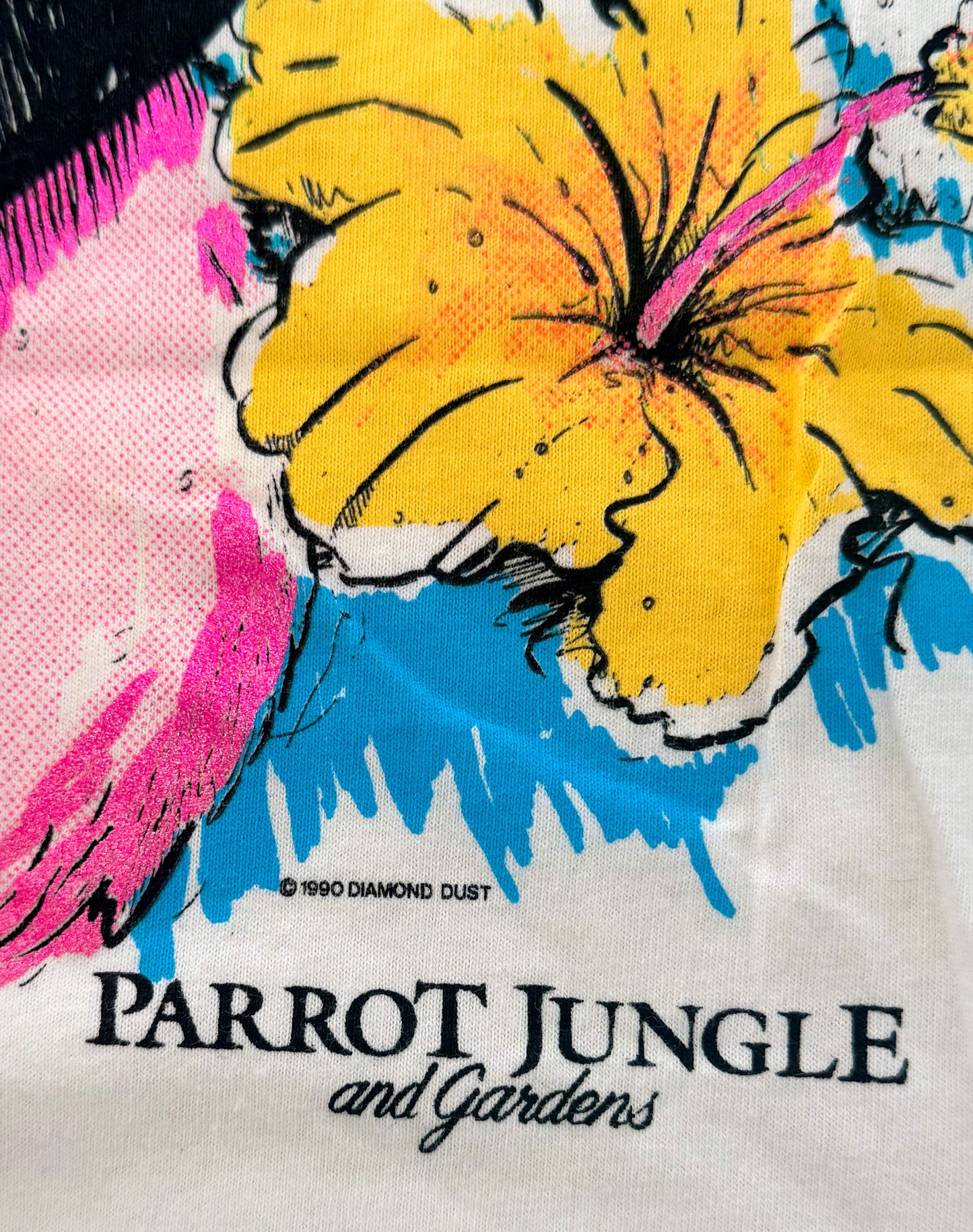 Vintage 90s Parrot Jungle & Gardens Flamingo T-Shirt, Medium