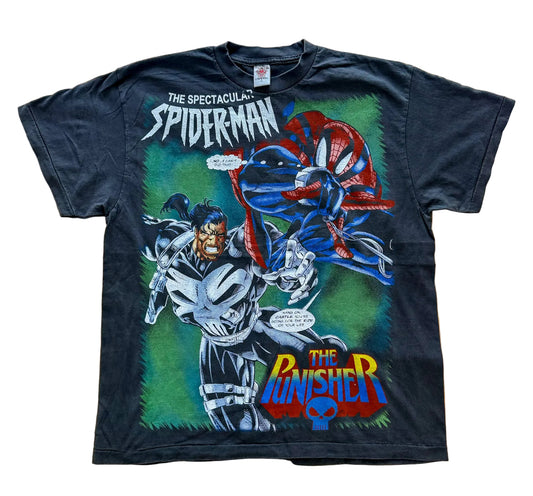 Vintage 90s Spiderman Marvel Comic Single Stitch Double Sided Print T-shirt, Size XL
