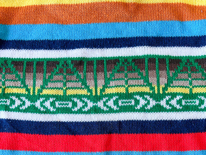 Vintage Kids Patterned Knitted Jumper 7-8 Years